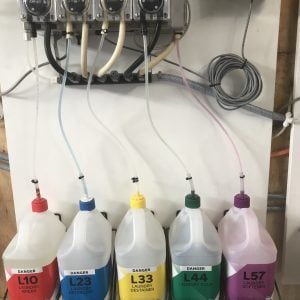 New Washer Automatic Chemical Management System –Tuned to local soil and staining conditions. Multiple units (1 per washer), Colour coded for mistake free operation offering reliable commercial grade sanitation.